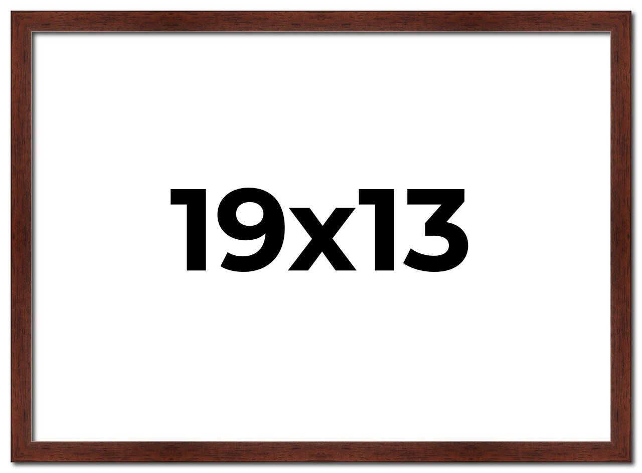 Classic Modern Brown Picture Frame - UV Acrylic, Backing Board, Hanging Hardware Included